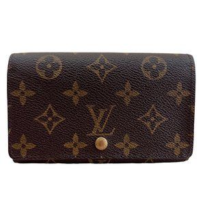 Authentic Louis Vuitton Wallet Portefeiulle Tresor Brown Monogram Used LV Vintag